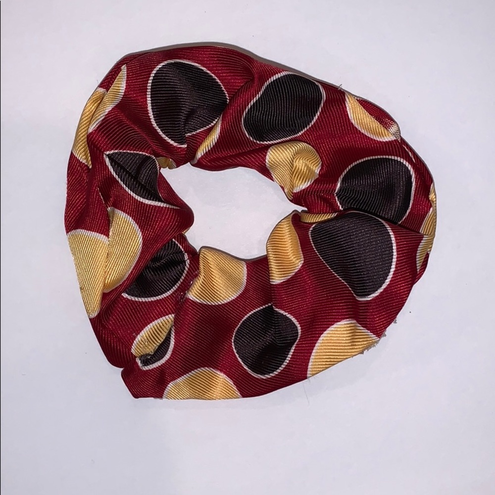 Hand made Garnet and Gold seminal themed scrunchie